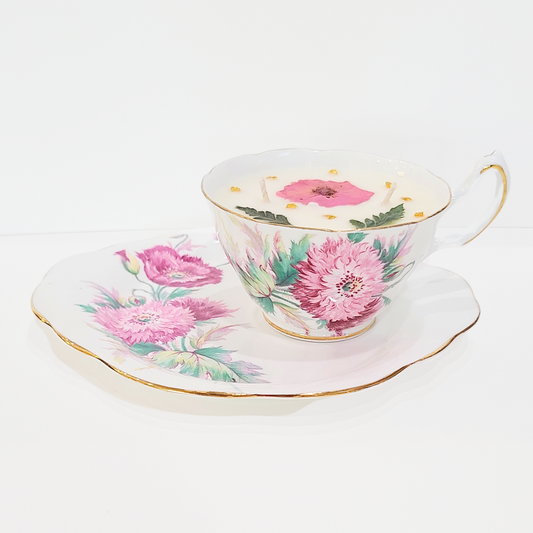 French Meadow | Rare 1950's Royal Stuart Vintage Teacup Candle