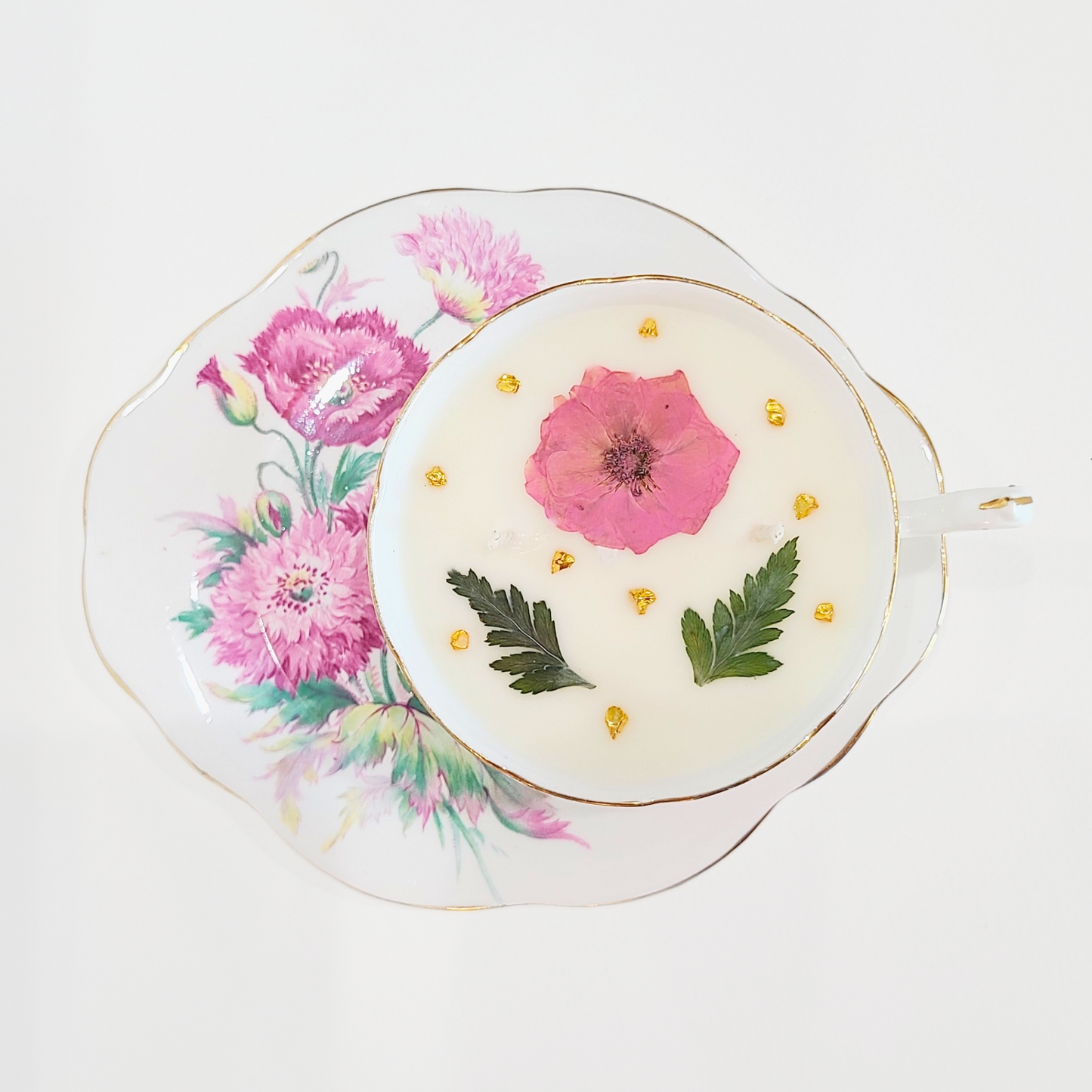 French Meadow | Rare 1950's Royal Stuart Vintage Teacup Candle