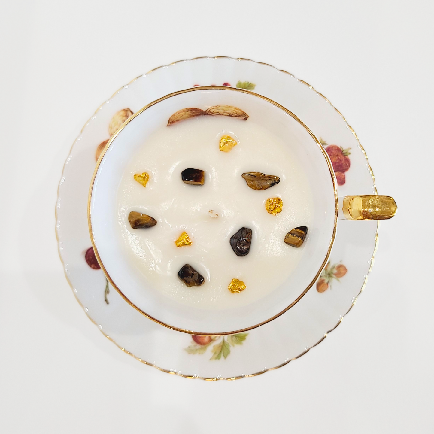 Autumn Spice | Royal Windsor Fine China England "Fruits & Nuts" Vintage Teacup Candle