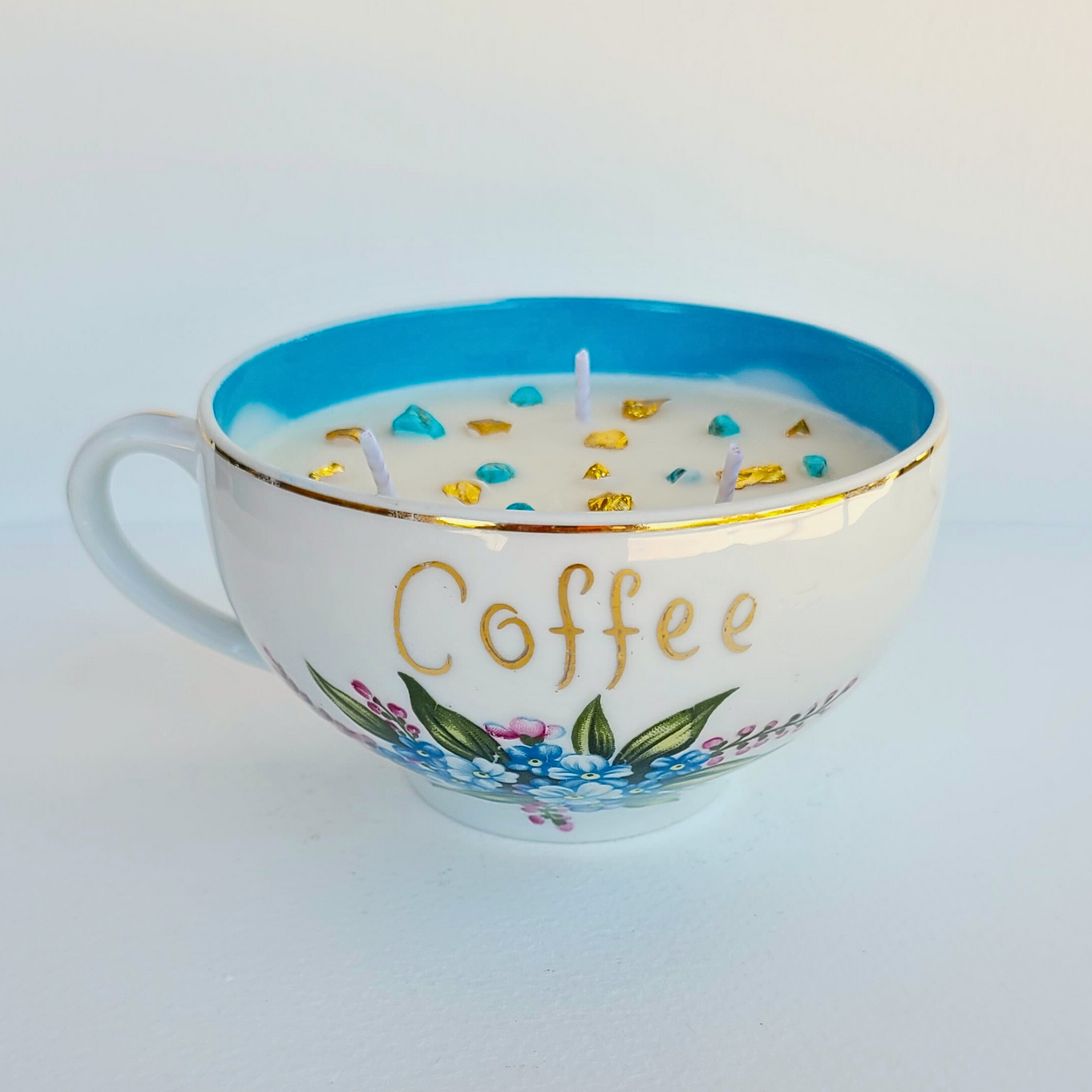 Pumpkin Spice Latte | Lefton 1950's Hand Painted Japan Coffee Mug Candle