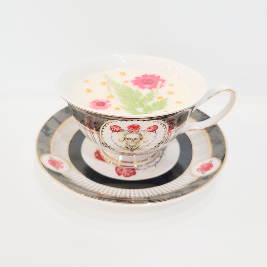 Cherry Merlot | Skull & Red Roses Boutique Teacup Candle