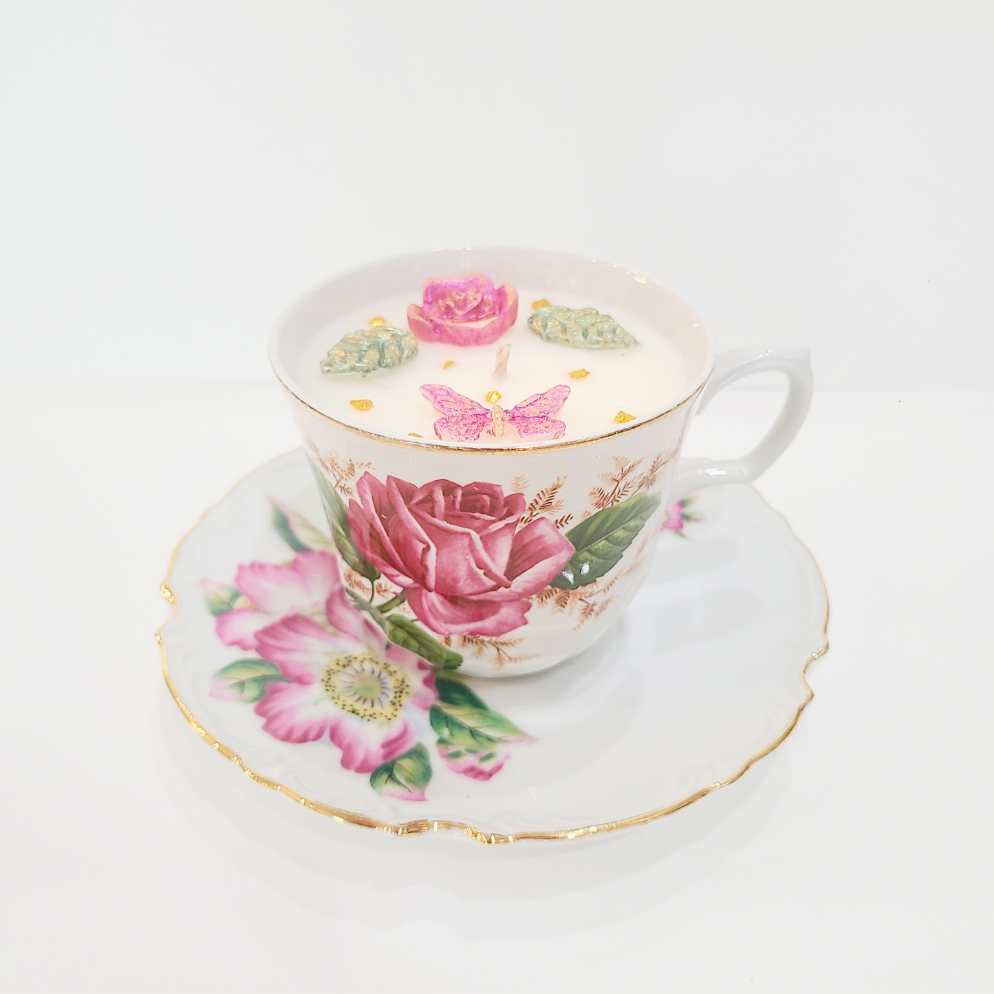 Pearl & Peony | 1970's Ridgway Ironstone Vintage Teacup Candle