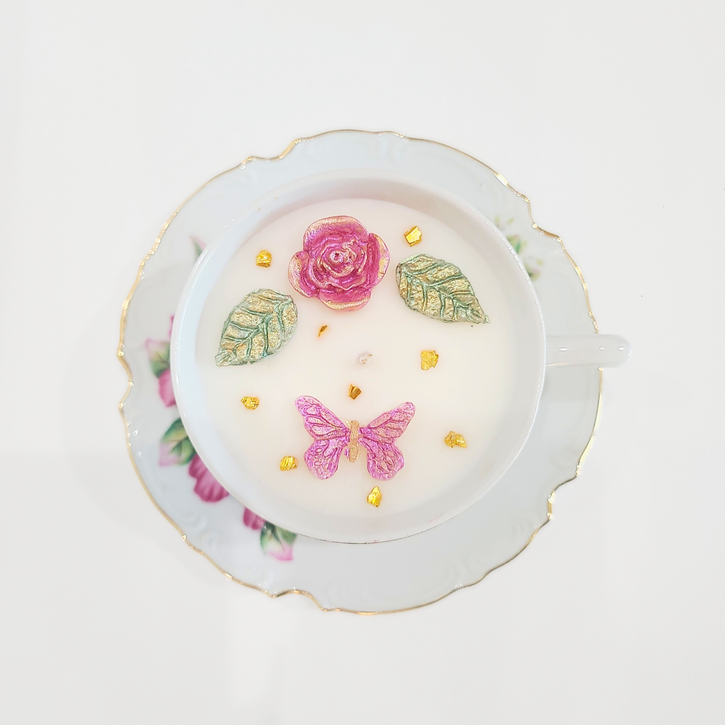 Pearl & Peony | 1970's Ridgway Ironstone Vintage Teacup Candle