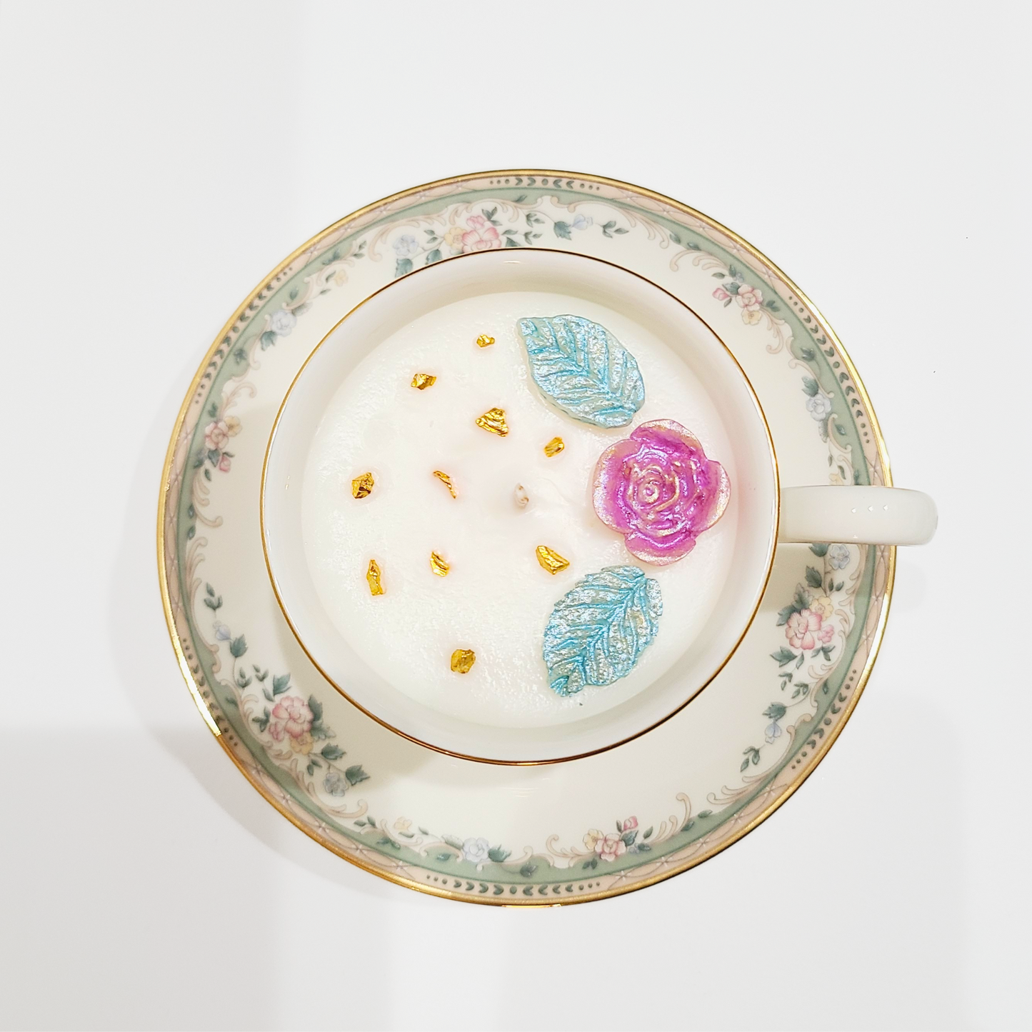 Driftwood & Sea Salt |  1990's Elegant Lenox Porcelain Vintage Teacup Candle